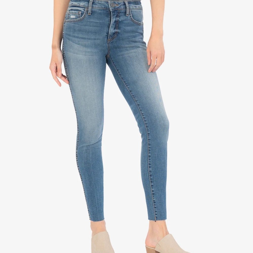 KUT from the Kloth Donna High Rise Ankle Skinny Jeans